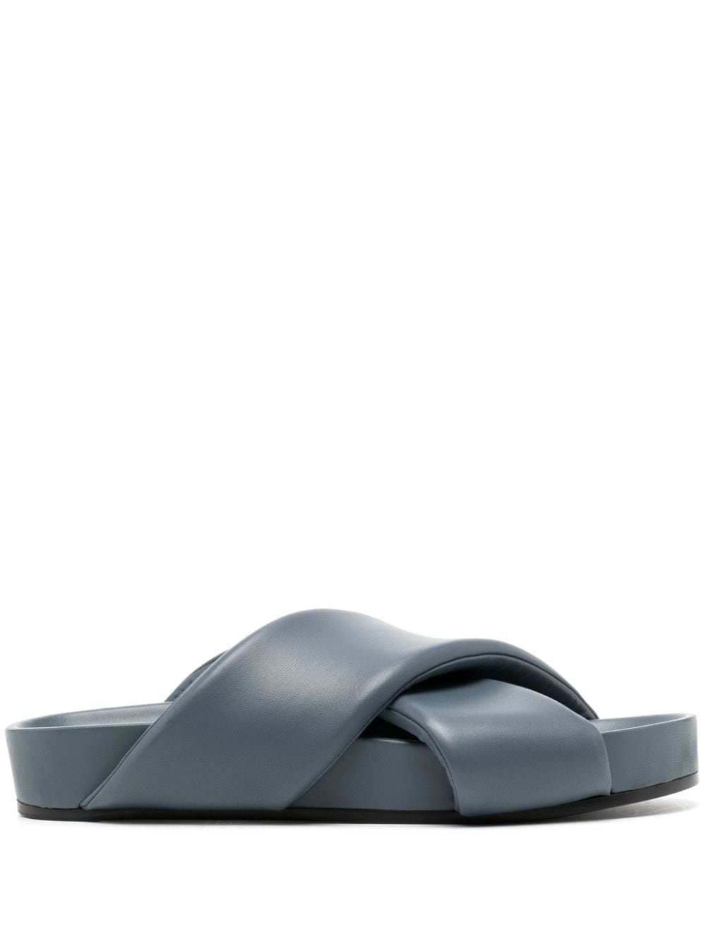 crossover-strap leather sandals - 1
