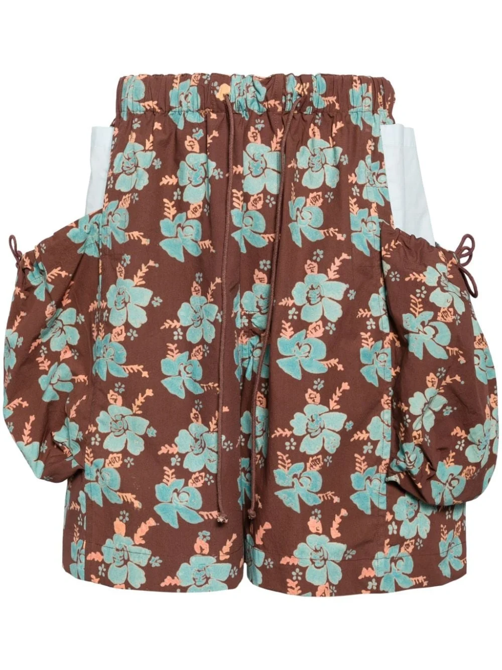 floral-print organic cotton shorts - 1