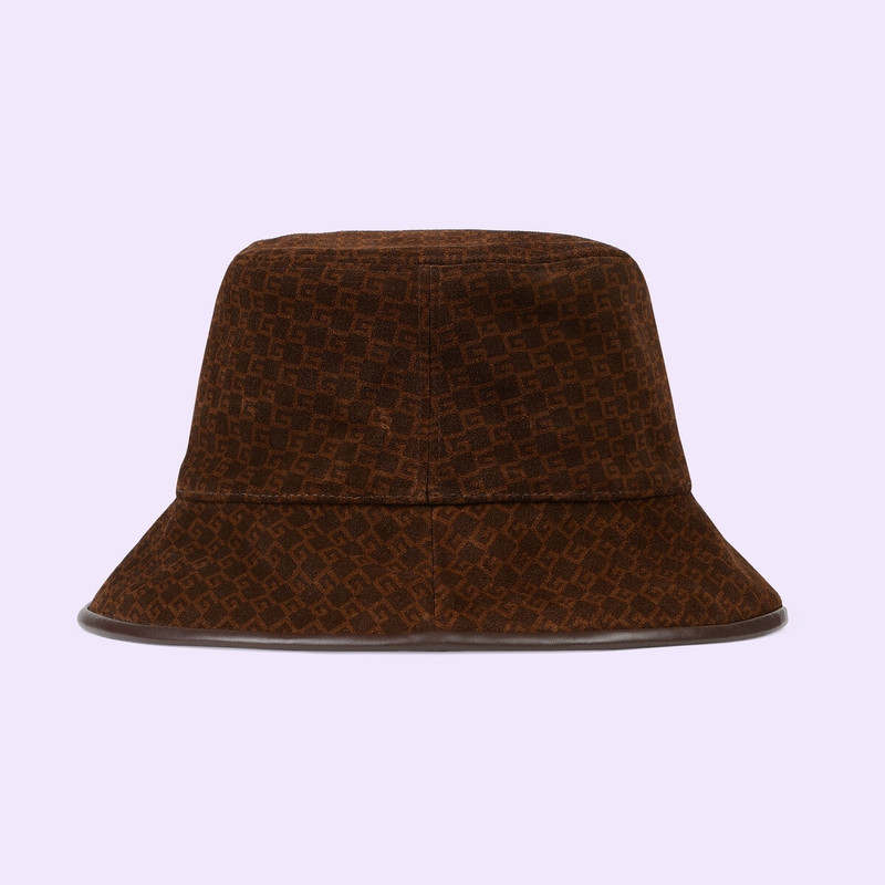 GUCCI Mini Square G suede bucket hat outlook