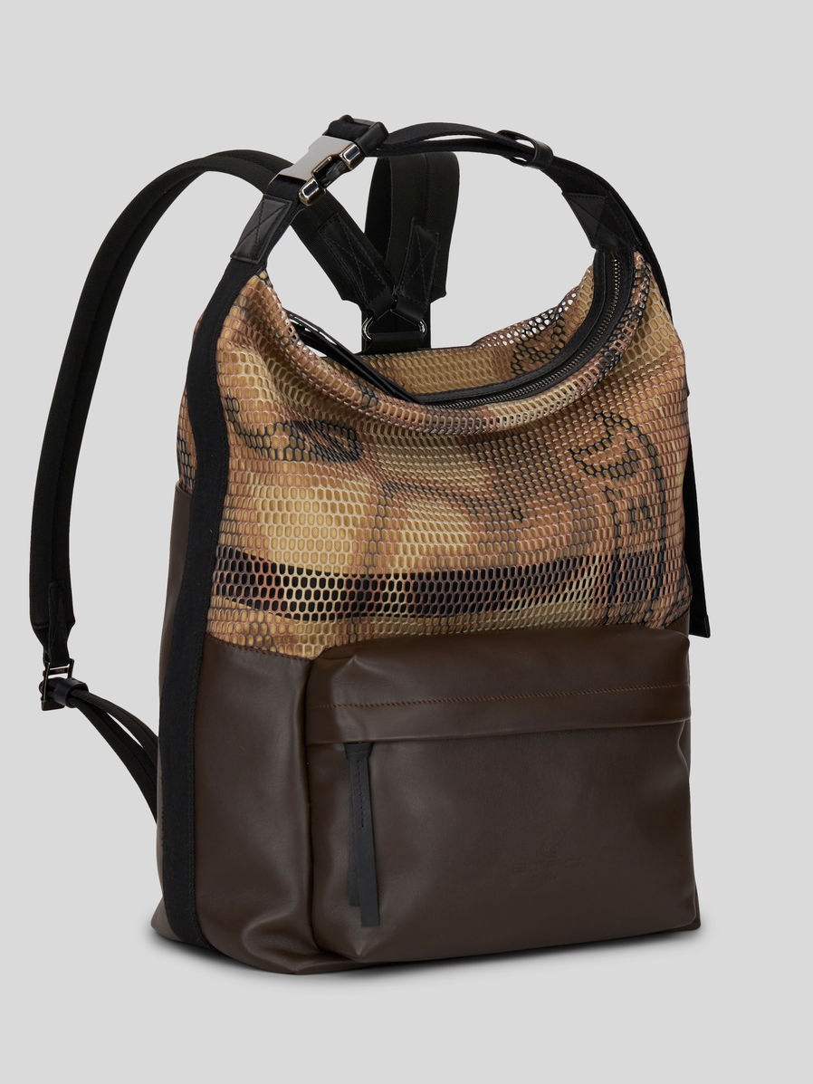 PAISLEY PATTERN MESH FABRIC BACKPACK - 6
