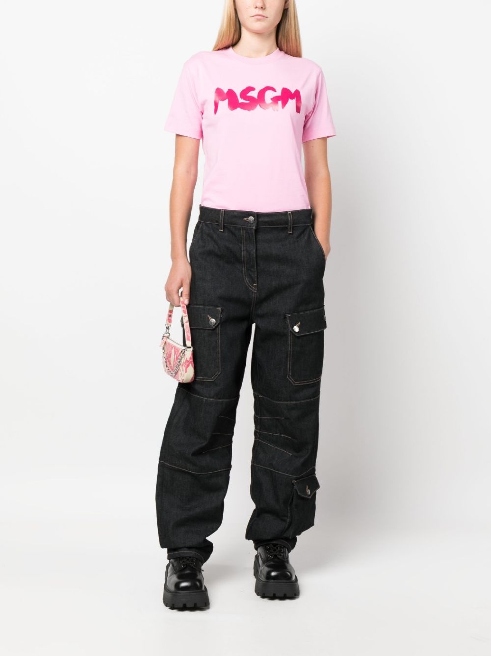 logo-print cotton T-shirt - 2