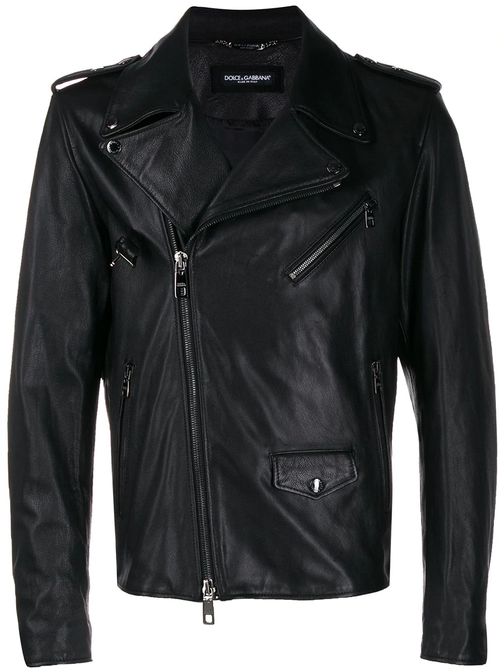 leather biker jacket - 1