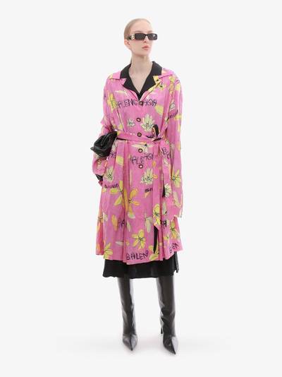 BALENCIAGA Yellow Daisies Reversible Coat Dress outlook