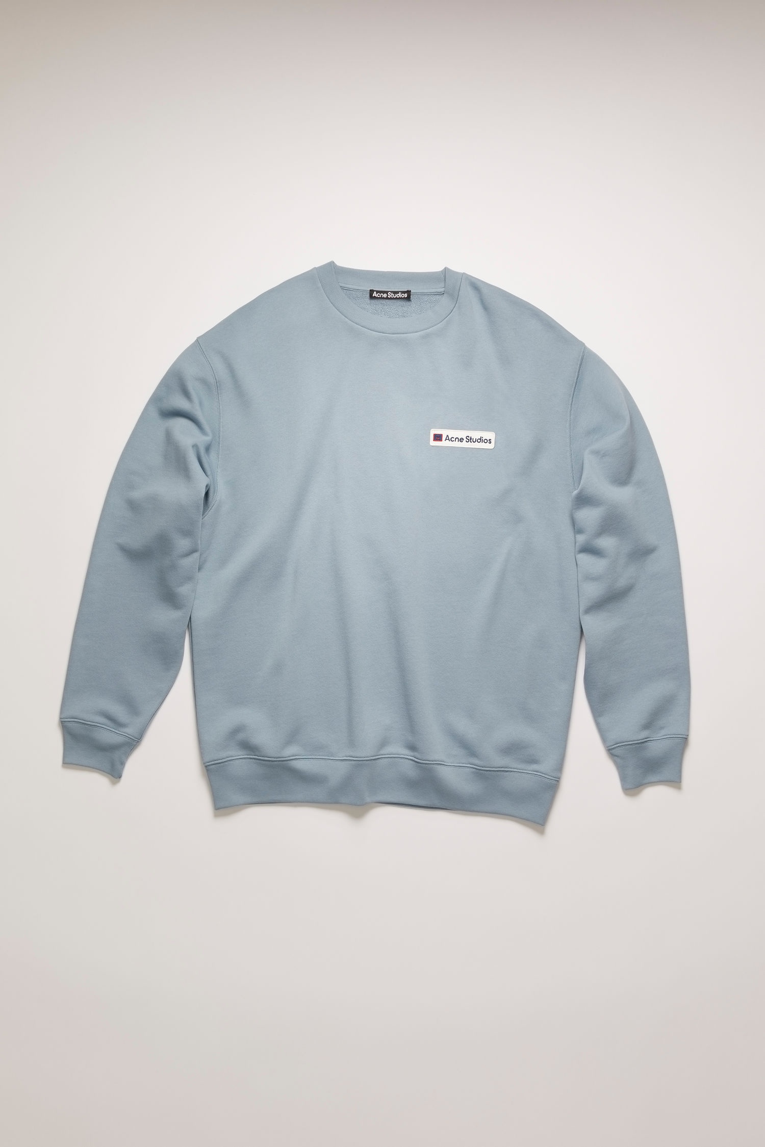 Logo patch sweatshirt mineral blue - 1