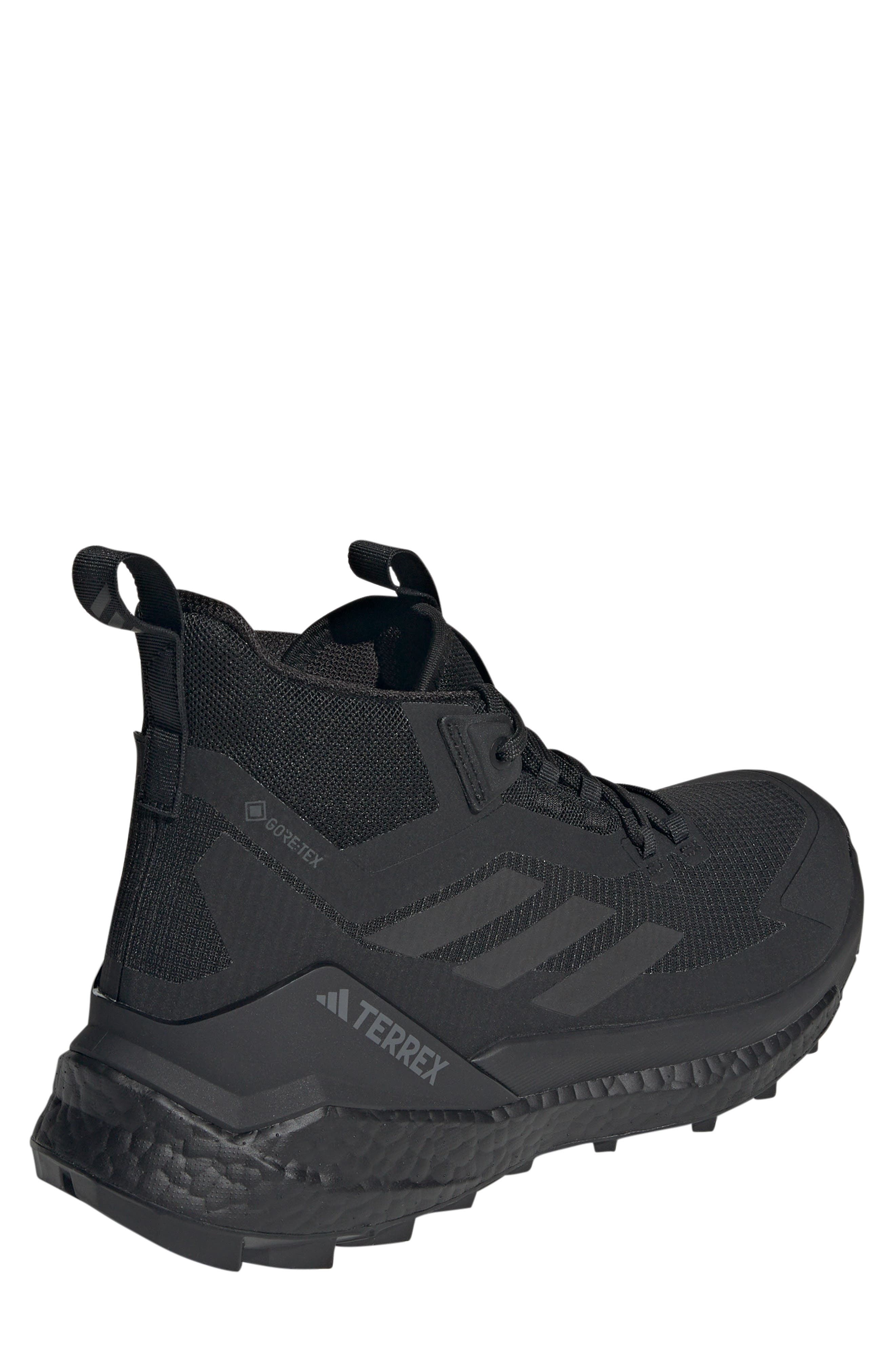 adidas Terrex Free Hiker 2.0 Mid Waterproof Gore-Tex® Hiking Shoe in Black/Black/Grey at Nordstrom - 3