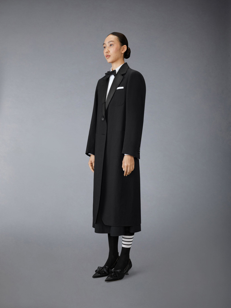 Thom Browne LINEN COTTON SACK OVERCOAT outlook