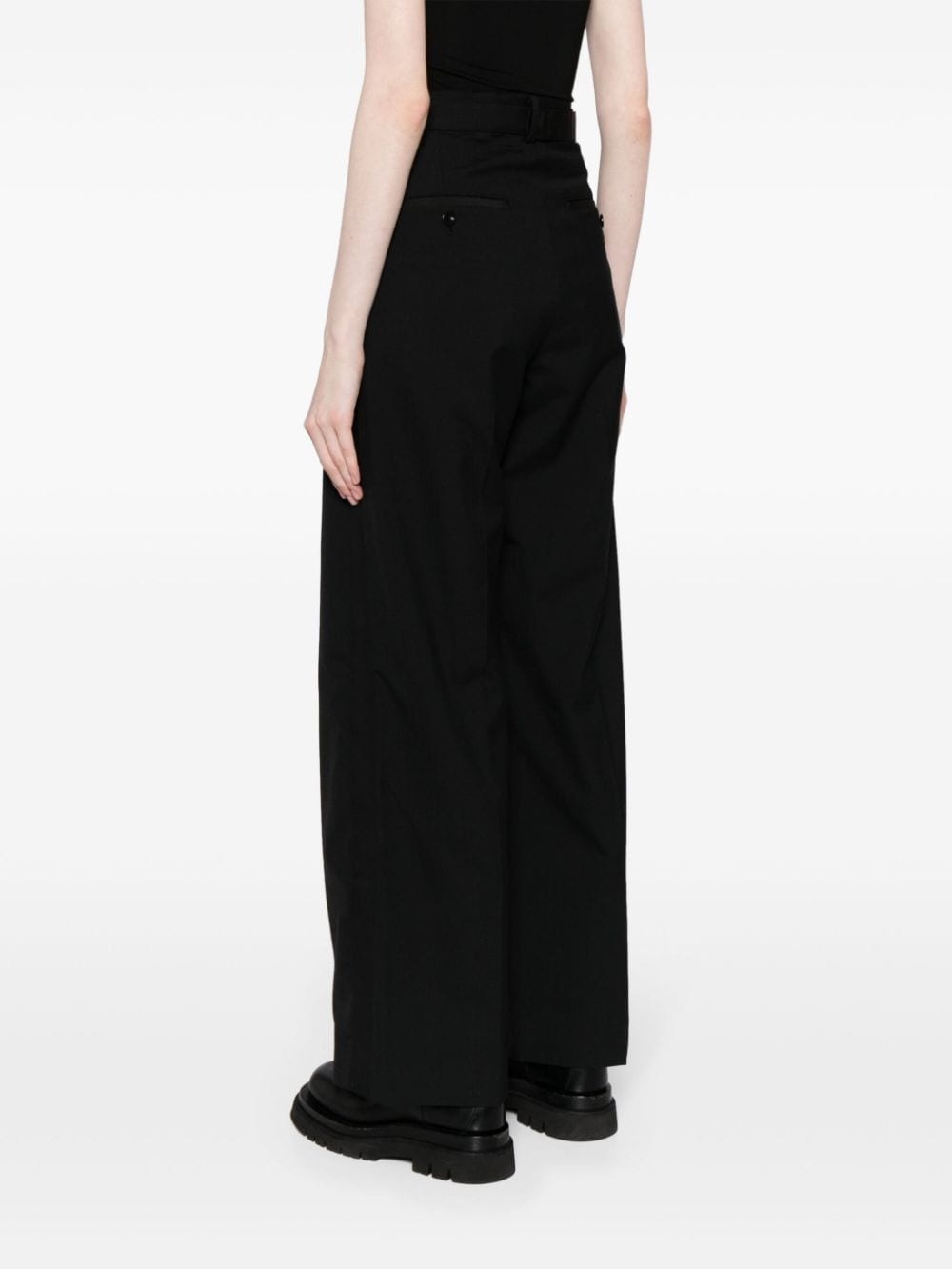 high-waist palazzo trousers - 4