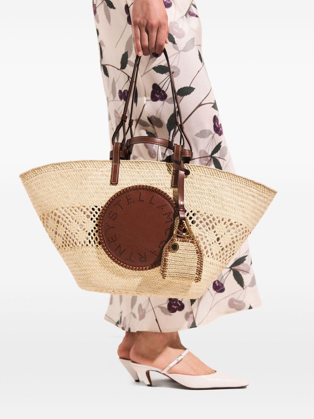 logo-perforated tote bag - 3