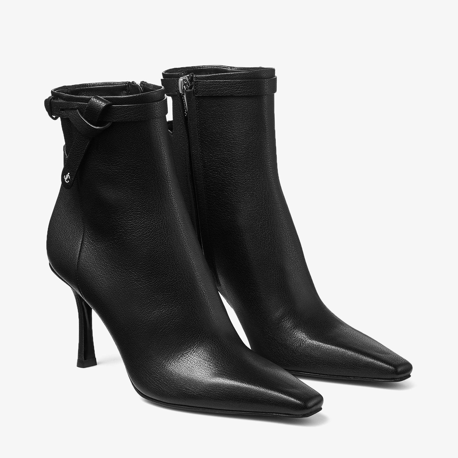 Camie Ankle Boot 85
Black Shiny Kid Leather Ankle Boots - 3