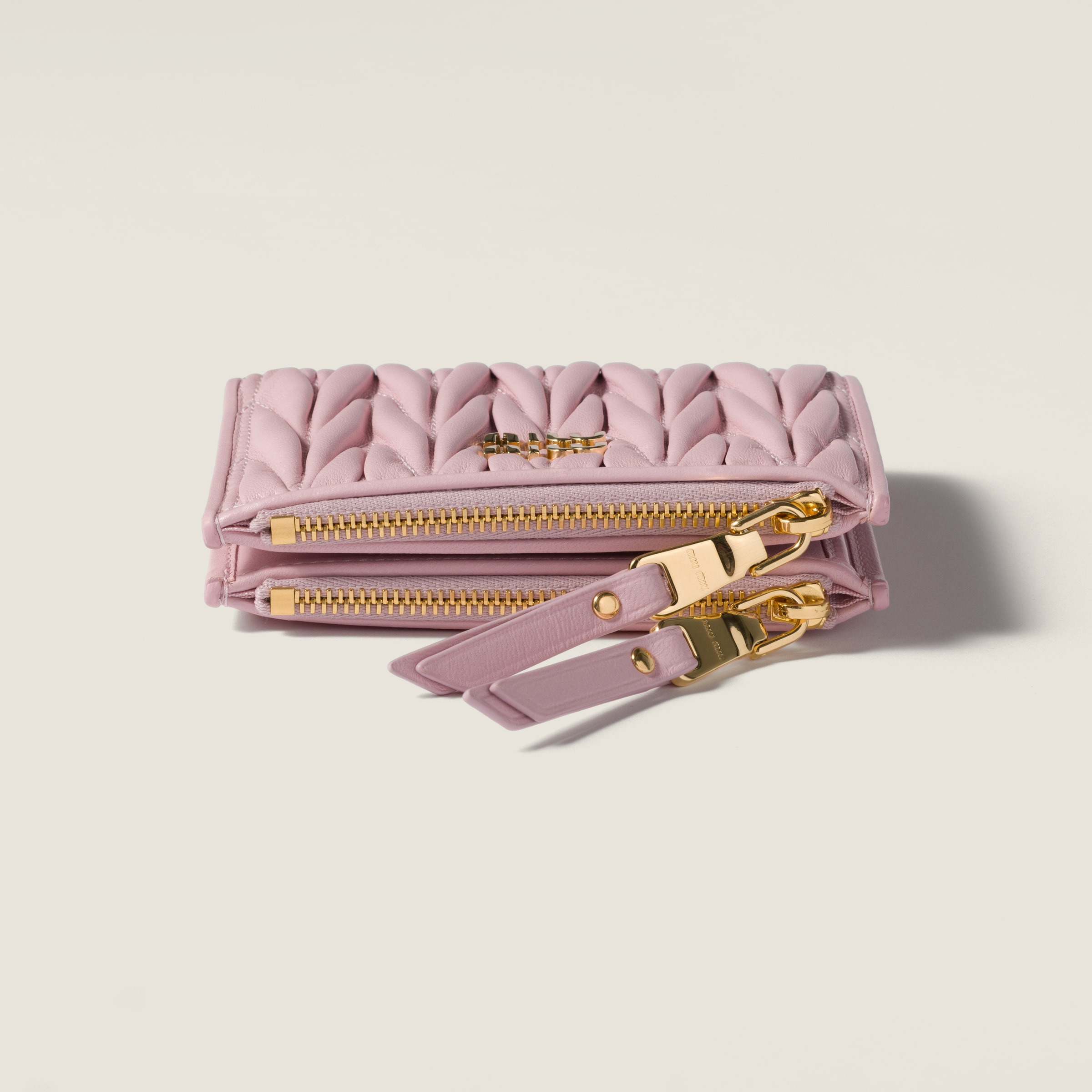 Matelassé nappa leather small wallet - 4