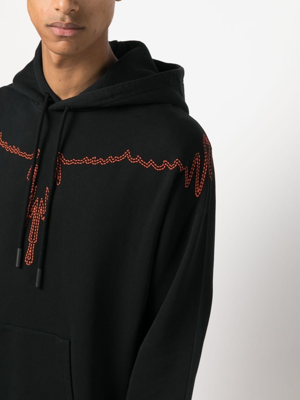 graphic-print drawstring hoodie - 5