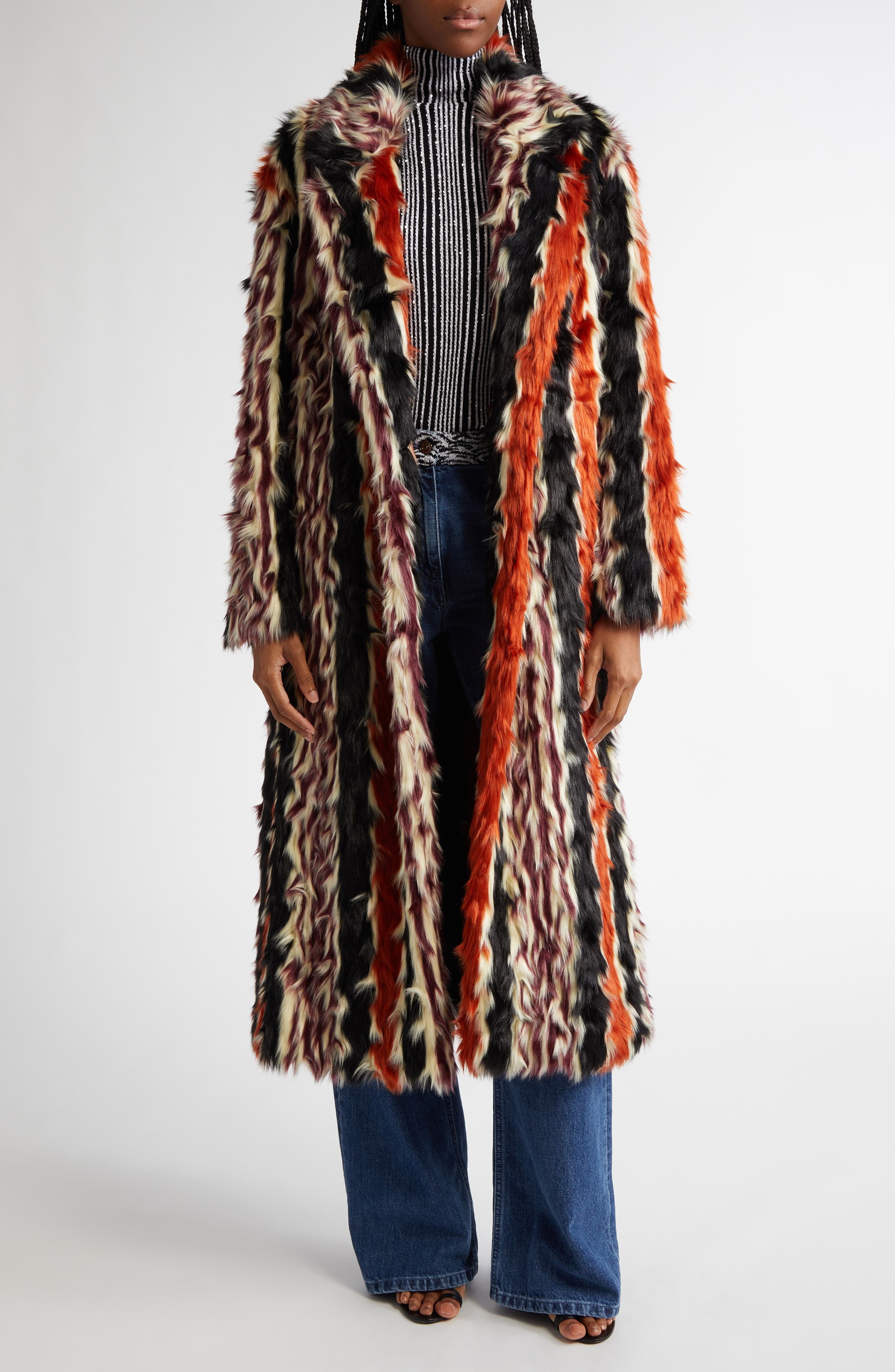 Missoni Knit Waistband Wide Leg Jeans in Blue Denim at Nordstrom - 2