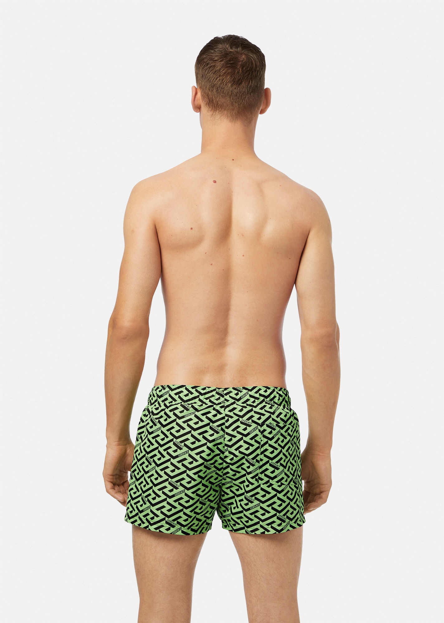 Greca Signature Print Short Swim Shorts - 3