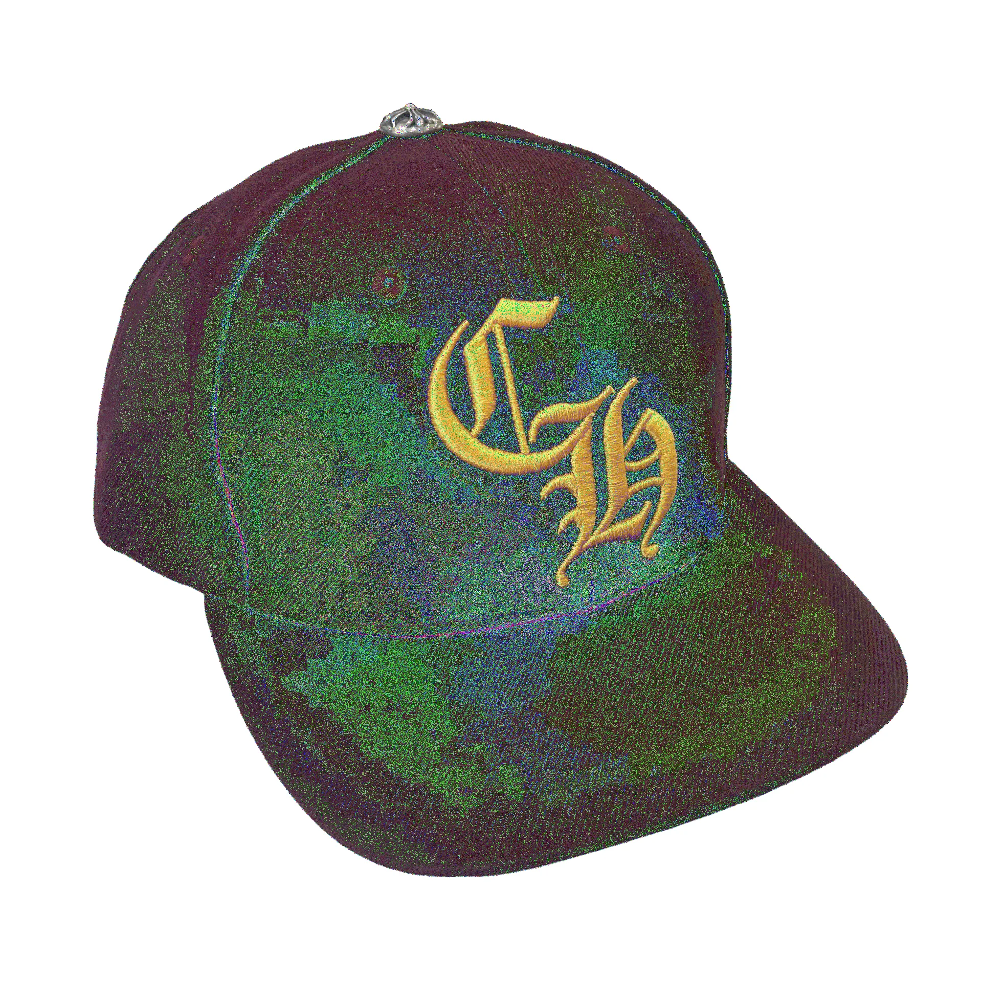 Chrome Hearts Maroon CH Baseball Cap - 1