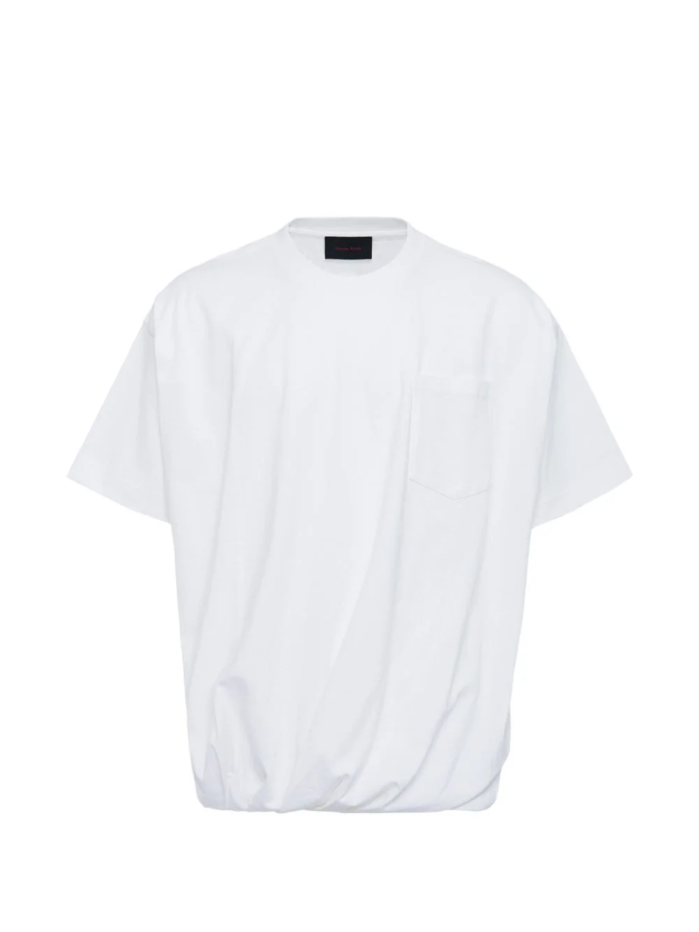 draped bubble hem T-shirt - 1