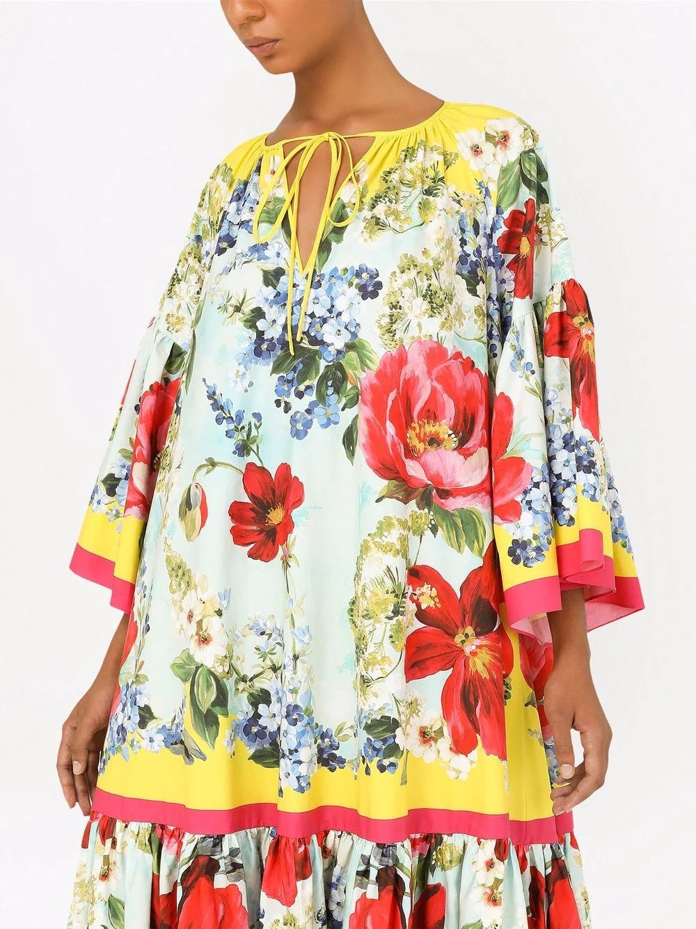 floral-print cotton maxi dress - 5