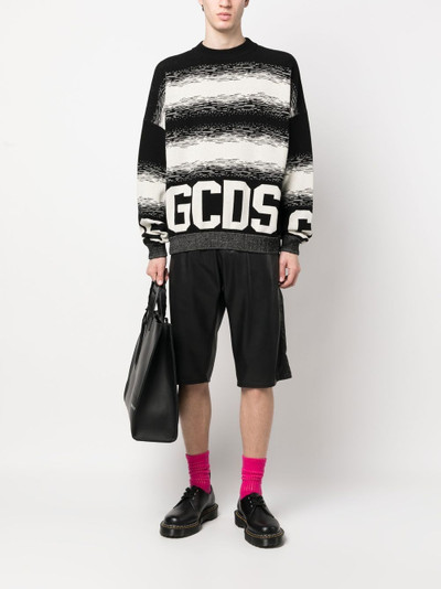 GCDS logo-print detail knit jumper outlook