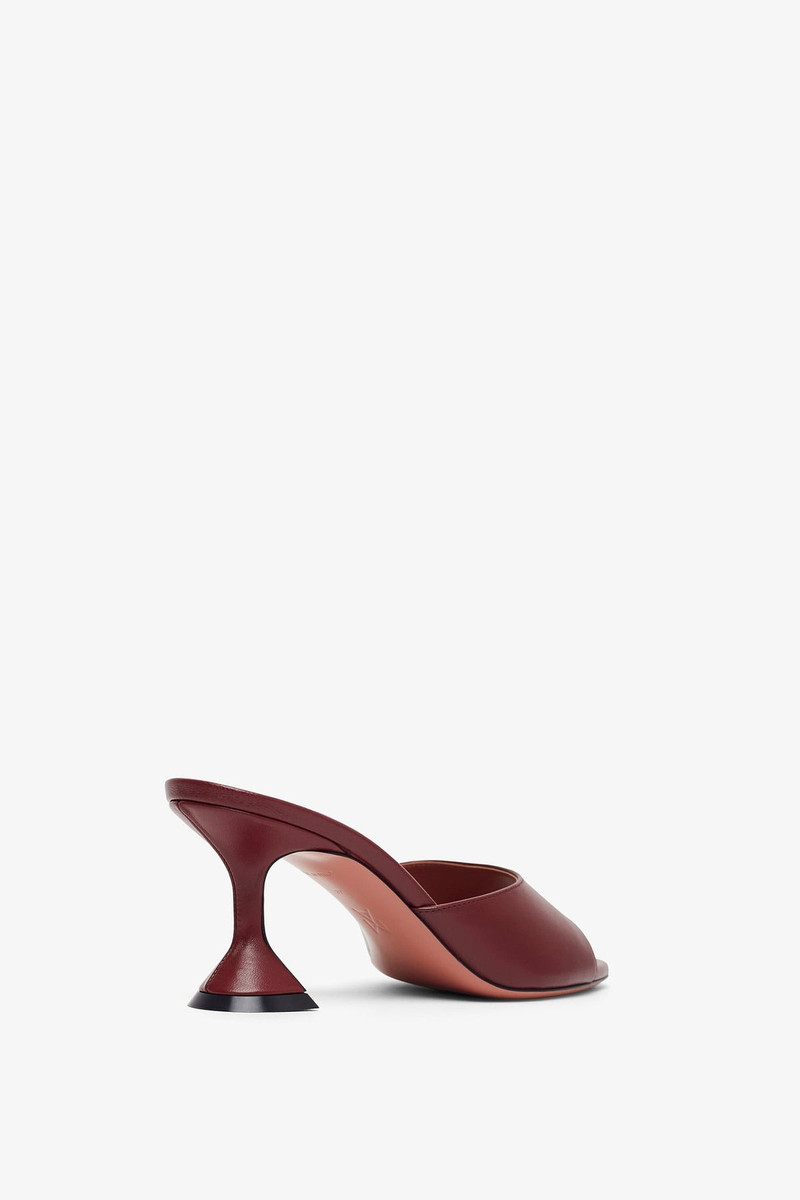Lupita 70 dark red leather slippers 3