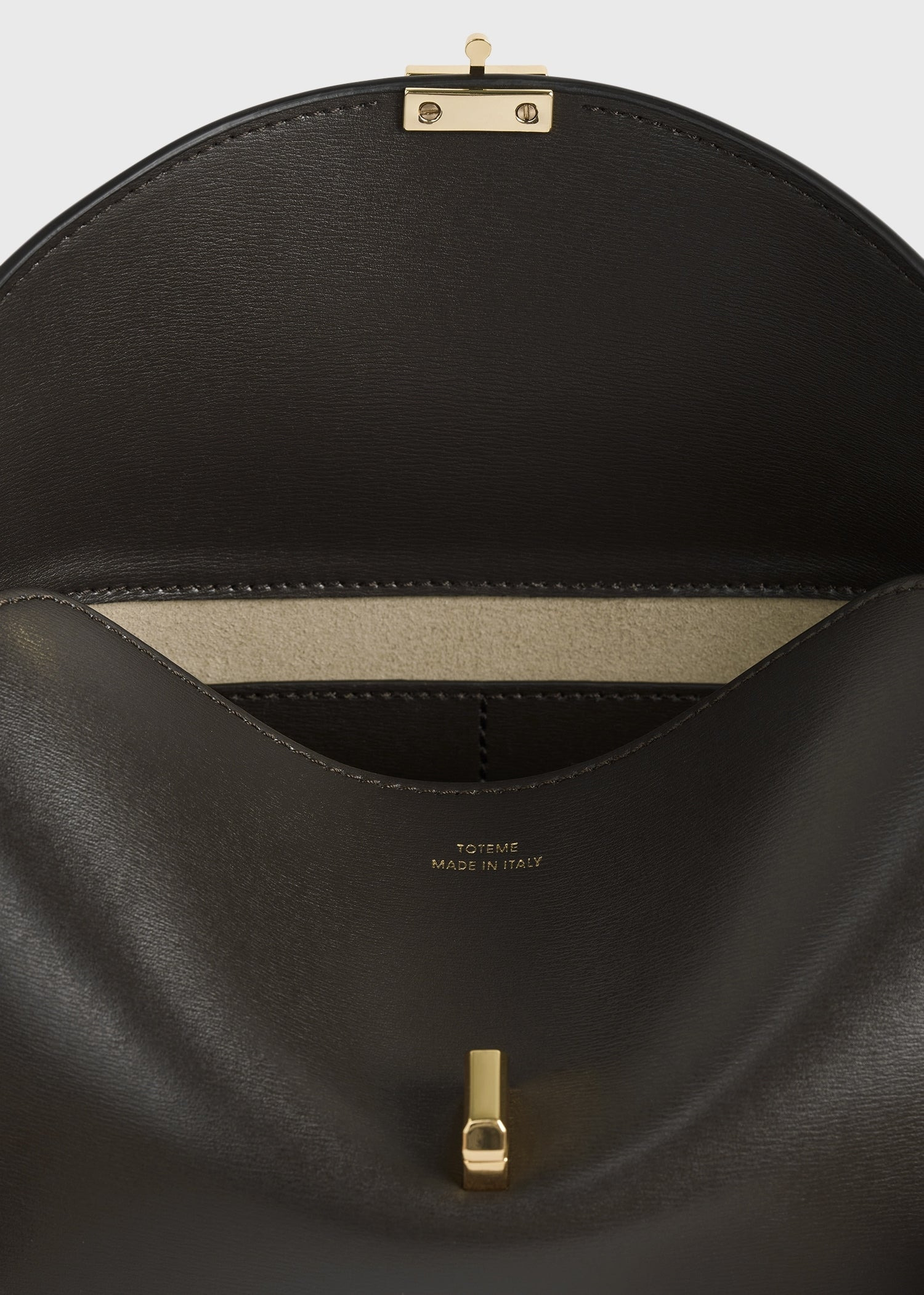 T-Lock leather clutch bark - 8