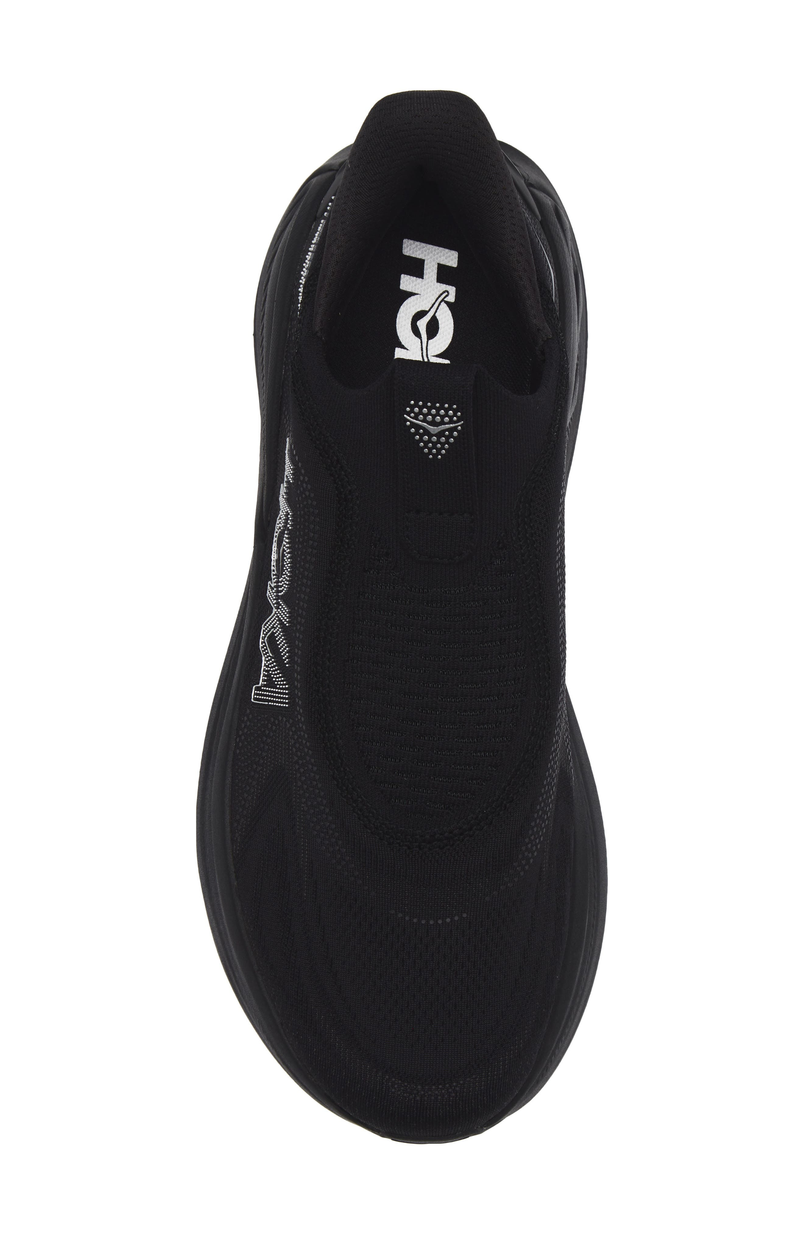HOKA Skyward Laceless Recovery Sneaker in Black /Black at Nordstrom - 5