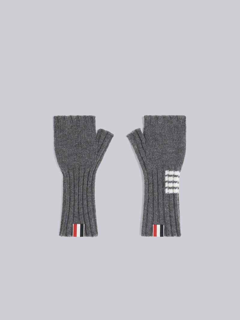 Merino 4-Bar Chunky Fingerless Gloves 1