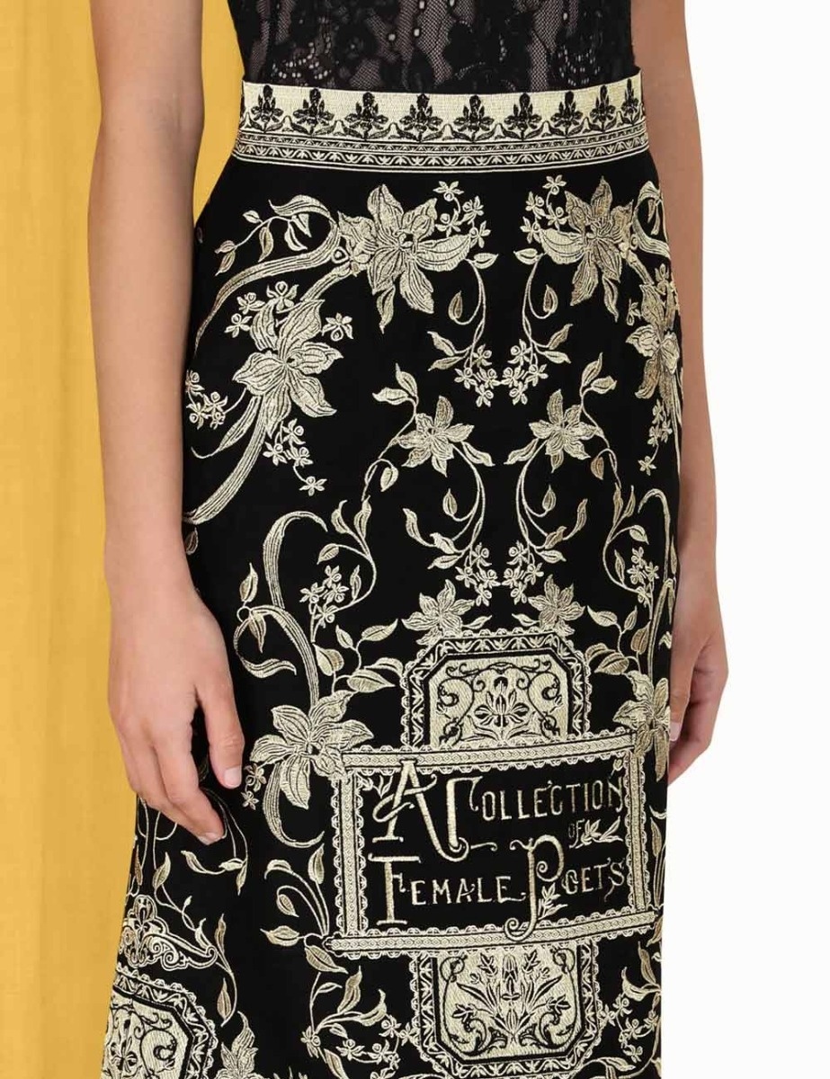 LYRICAL EMBROIDERY MAXI SKIRT - 5