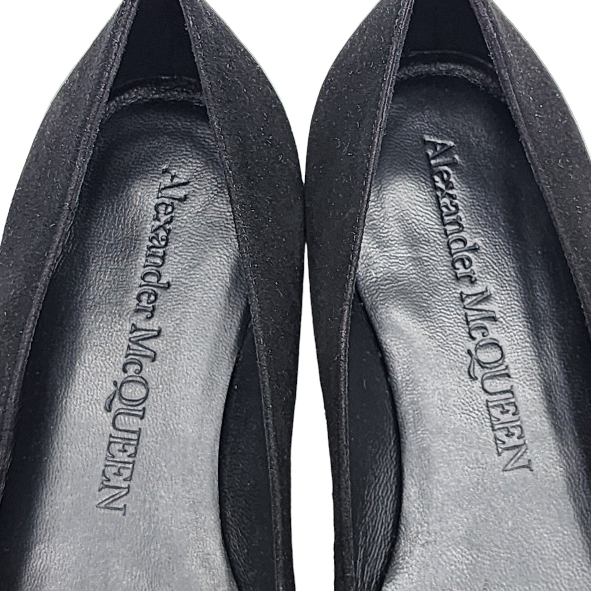 Alexander McQueen Skull Ballerinas Black - Velvet - Black - 35.5 - 7