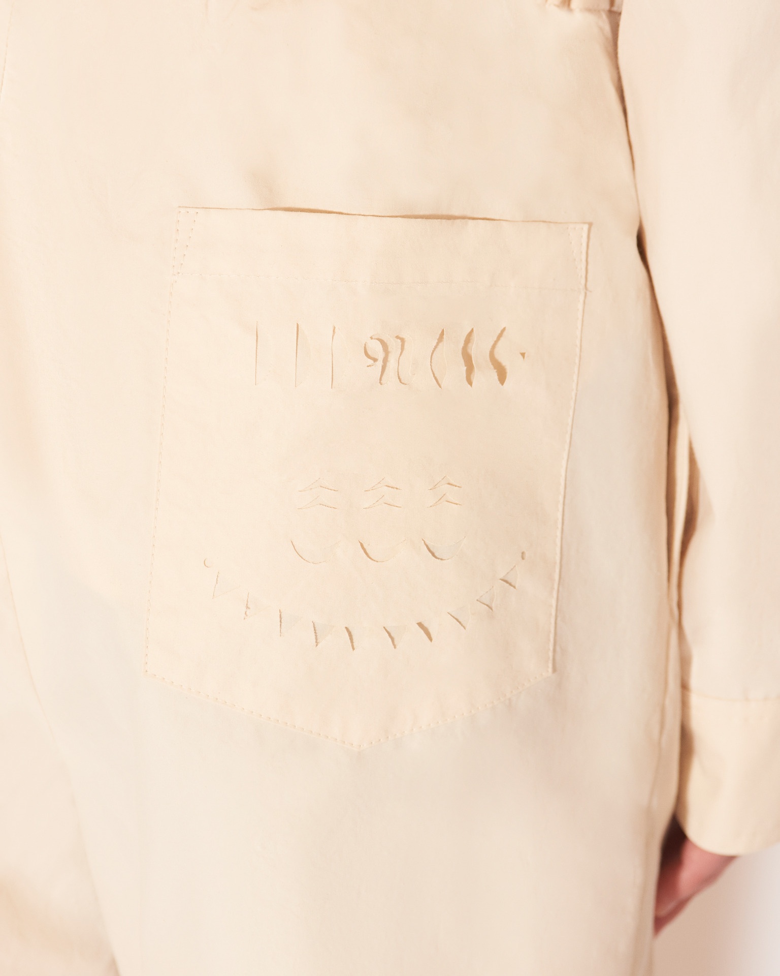 JAIN - Heavy poplin relaxed pants - Creme - 5