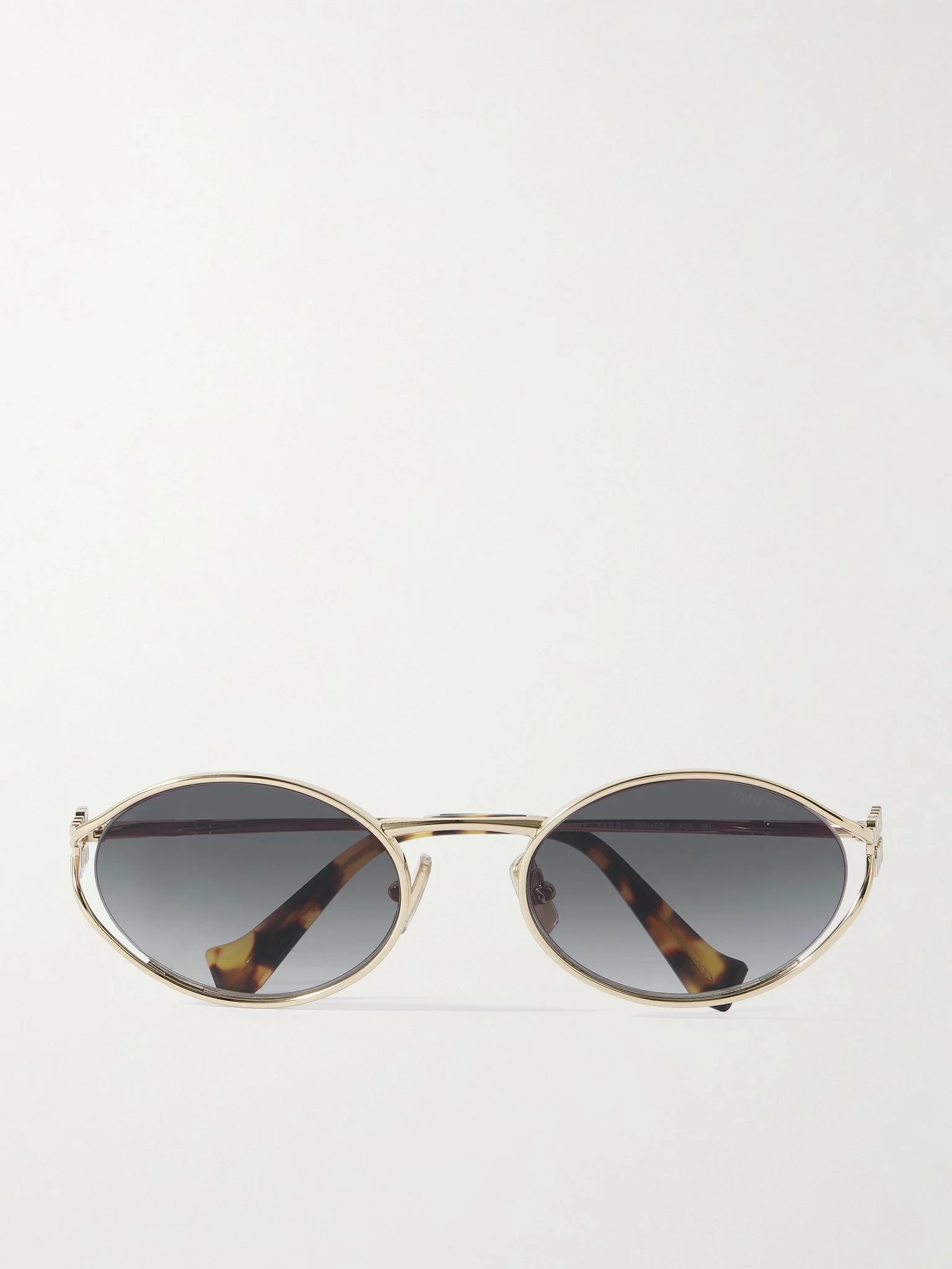 Oval-frame gold-tone sunglasses Gold - 1