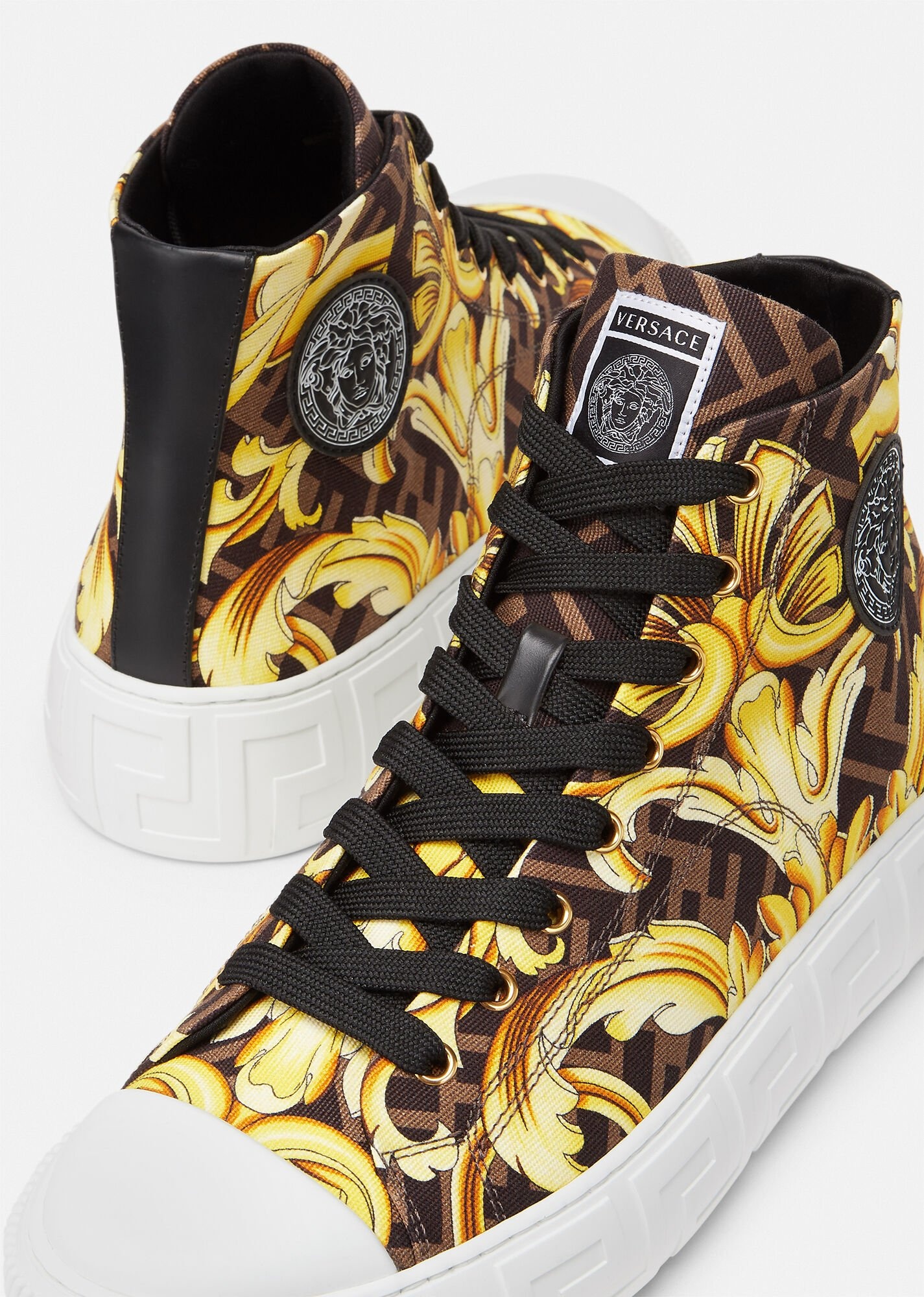 Fendace Gold Baroque Greca Sneakers - 4