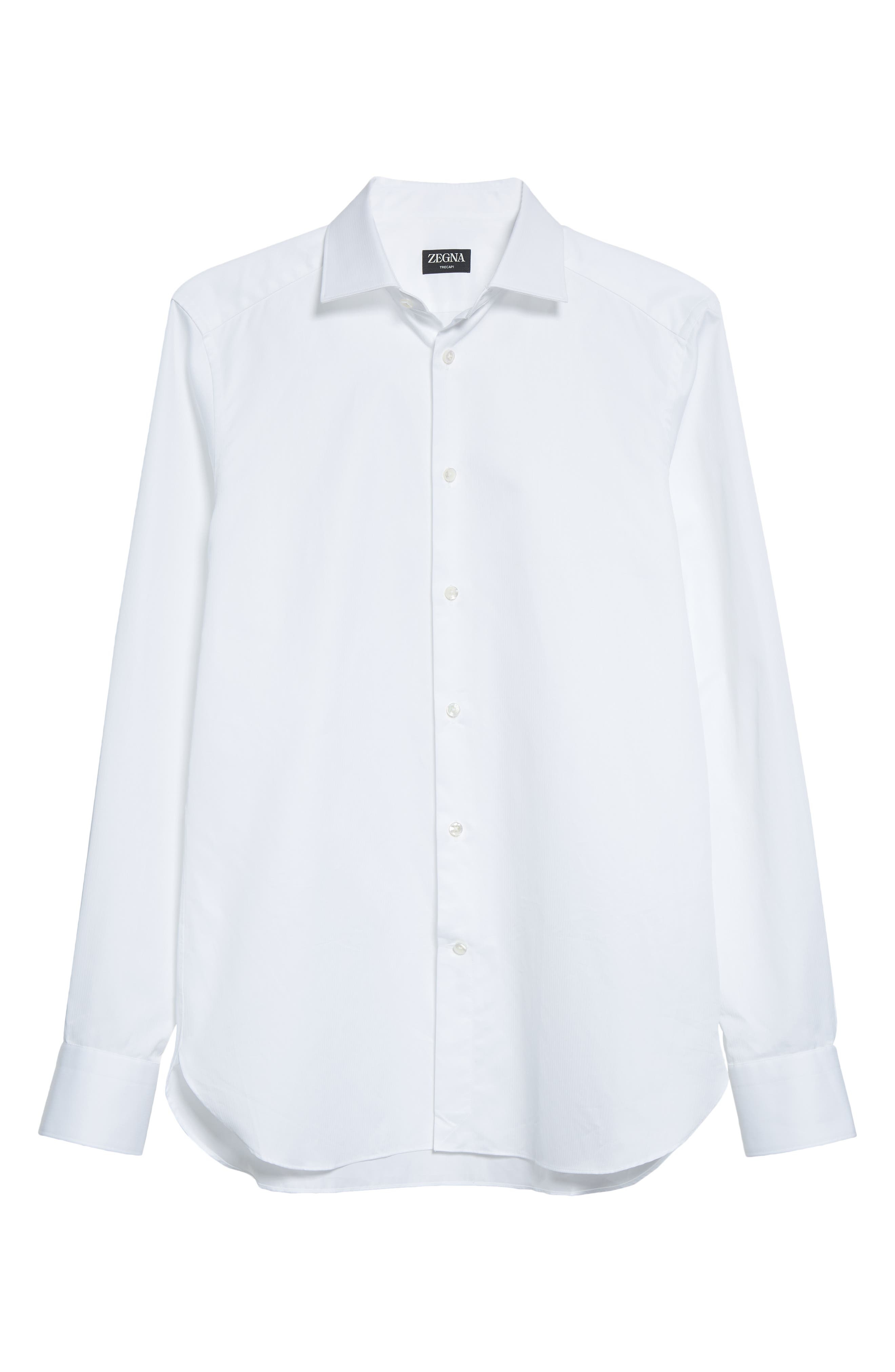Microstripe Trecapi Cotton Button-Up Shirt - 5