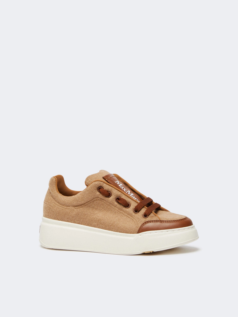 Max Mara MAXIWK Water-repellent camel sneakers - CAMEL outlook