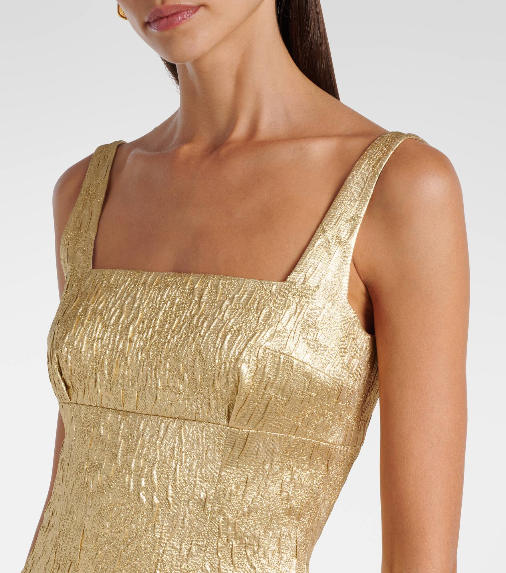 Micheline metallic cloque gown - 4