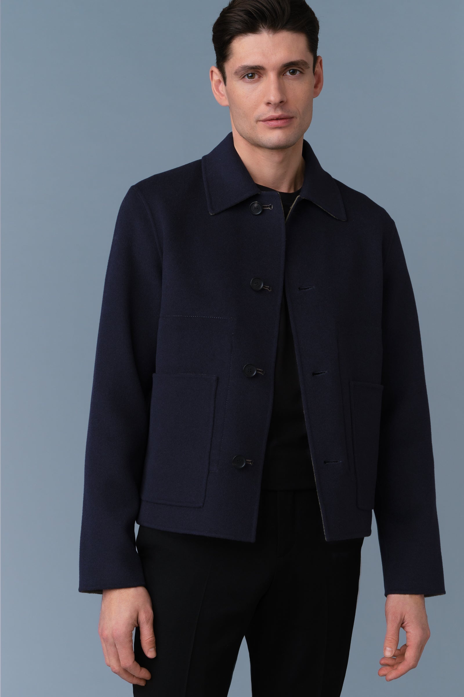 ANDERS 2-in-1 Reversible Double-Face Wool Jacket - 6