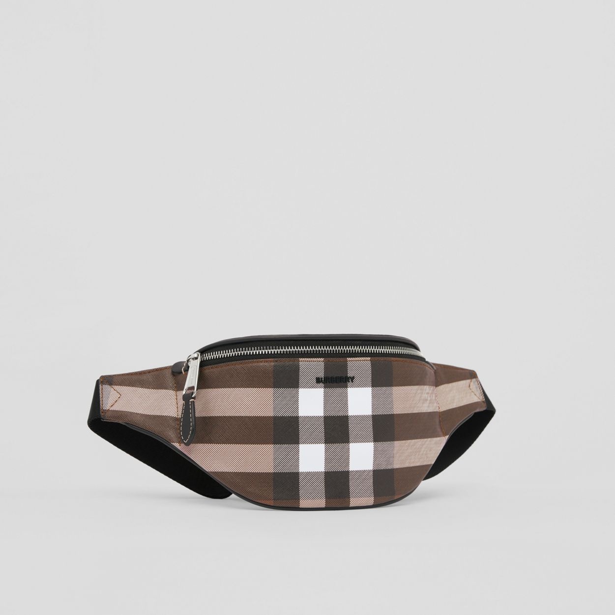 Mini Check and Leather Bum Bag - 9