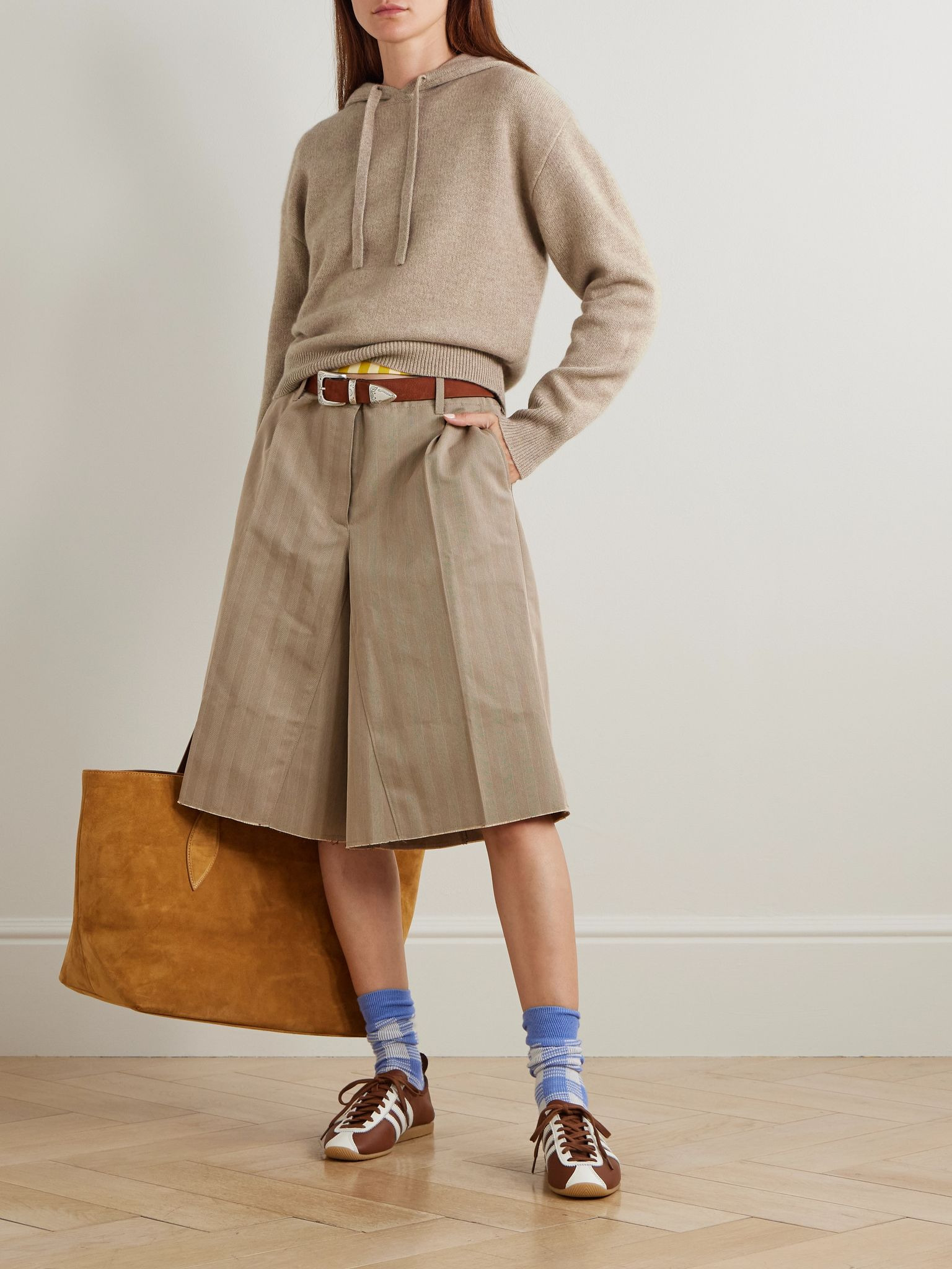 Cashmere hoodie Taupe - 2