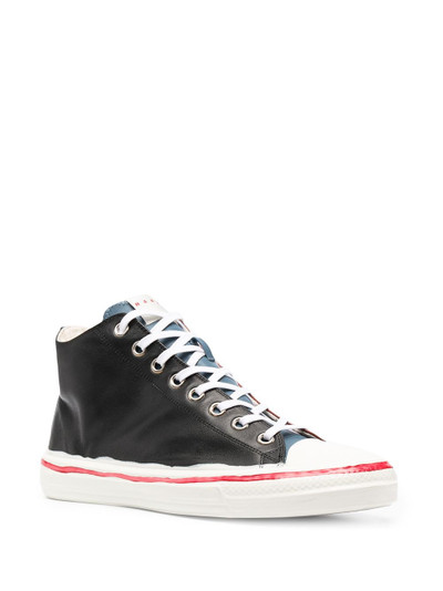 Marni scribbled high-top sneakers outlook