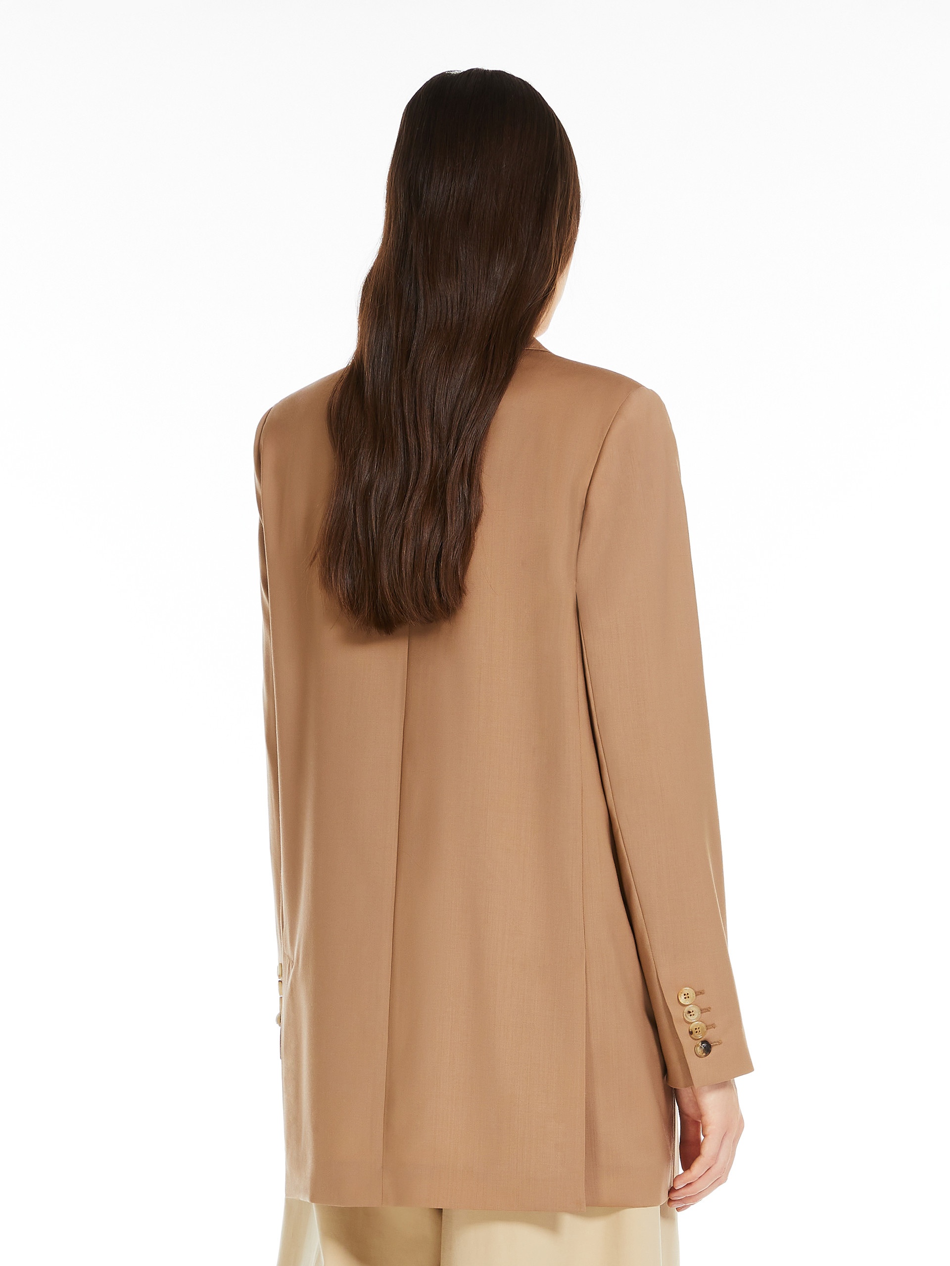 NEBBIE Straight wool canvas blazer - 4