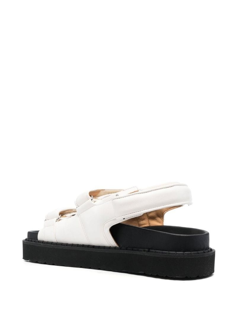 touch-strap platform leather sandals - 3