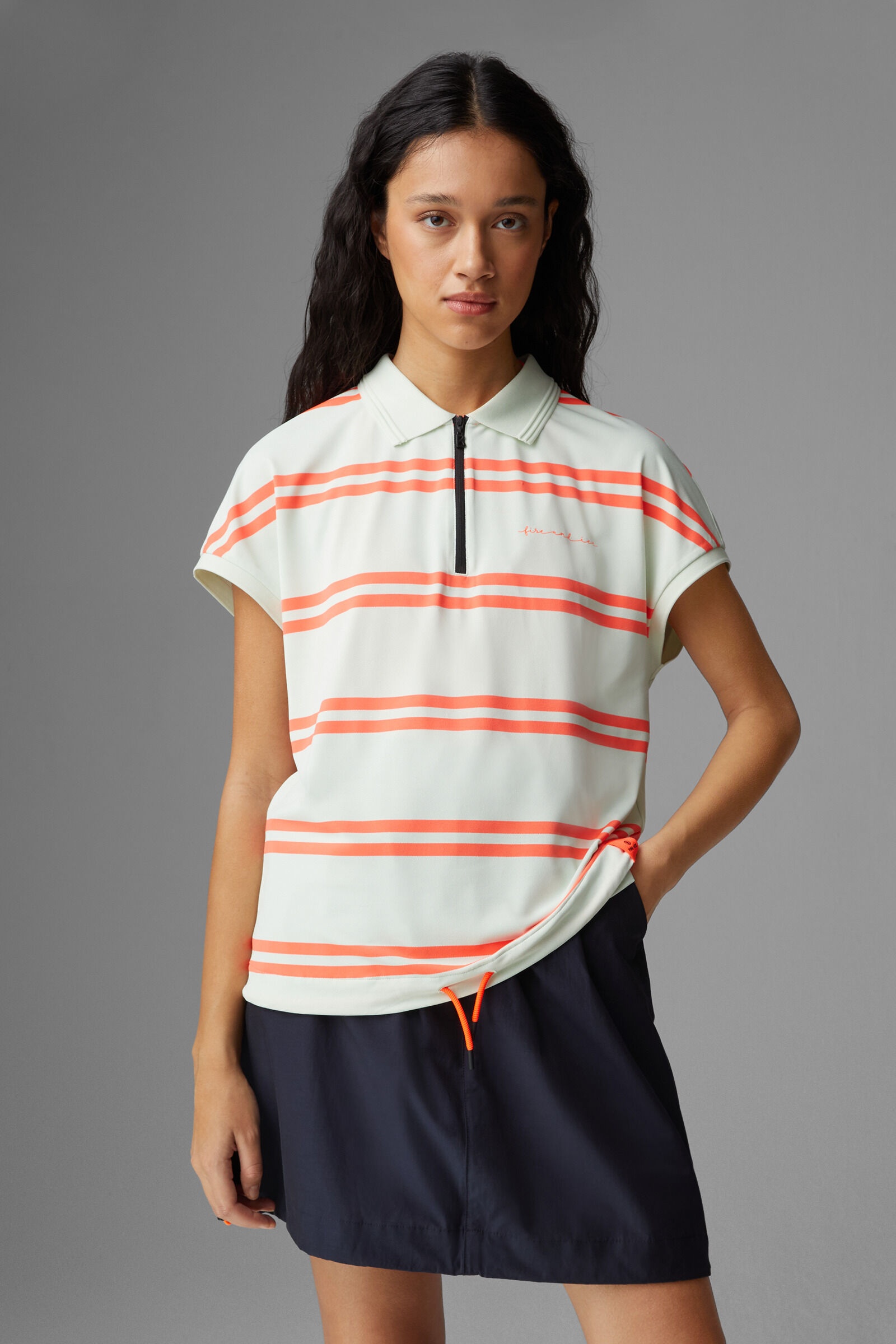 Gaja Polo shirt in Light green/Coral - 2