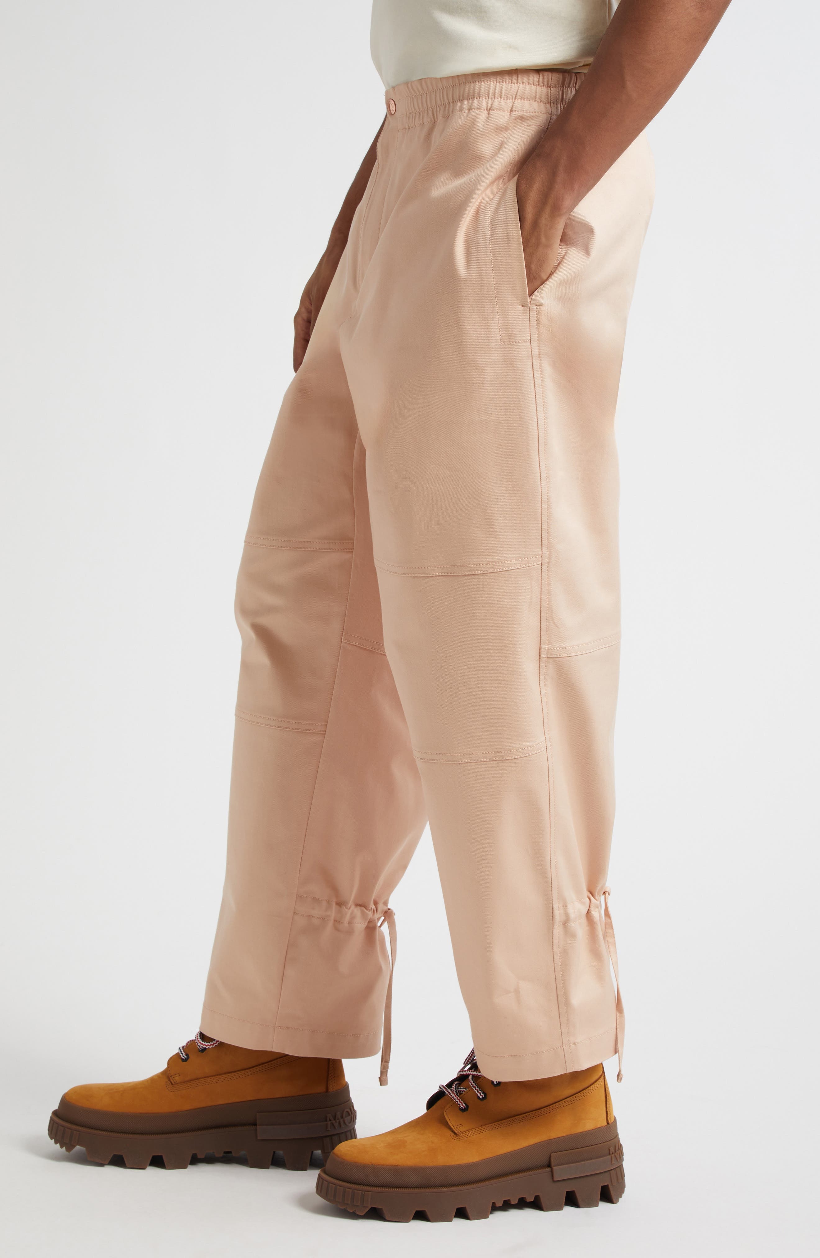 Moncler x Gilga Farm by Donald Glover Gabardine Pants in Peach at Nordstrom - 4