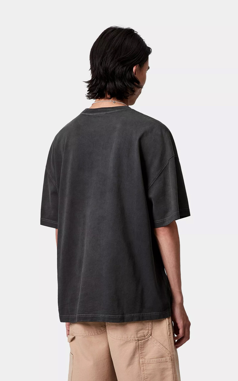 S/S HUDSON POCKET T-SHIRT BLACK CHALK WASH - 5