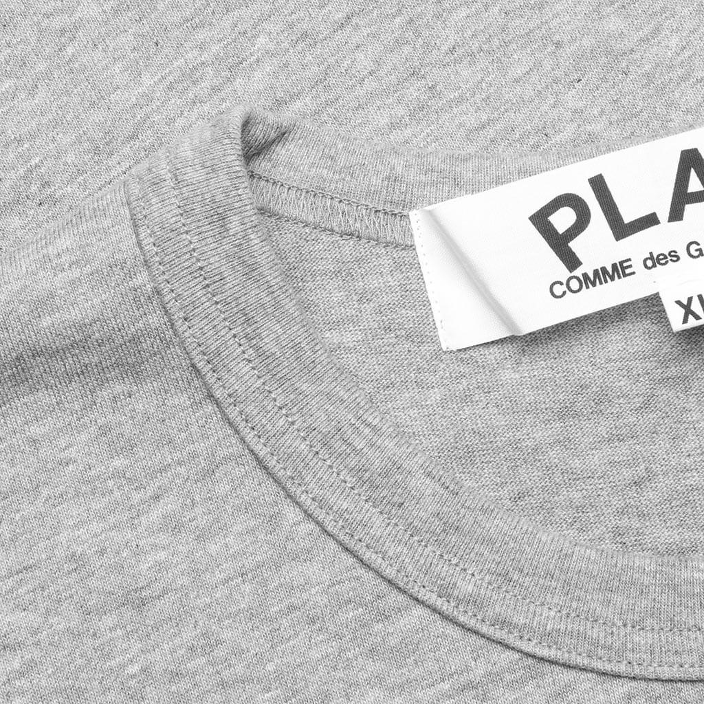 COMME DES GARCONS PLAY WOMEN'S SMALL TEXT T-SHIRT - GREY - 5