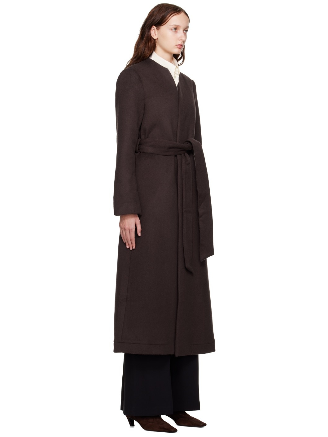 Brown Minimal Coat - 2