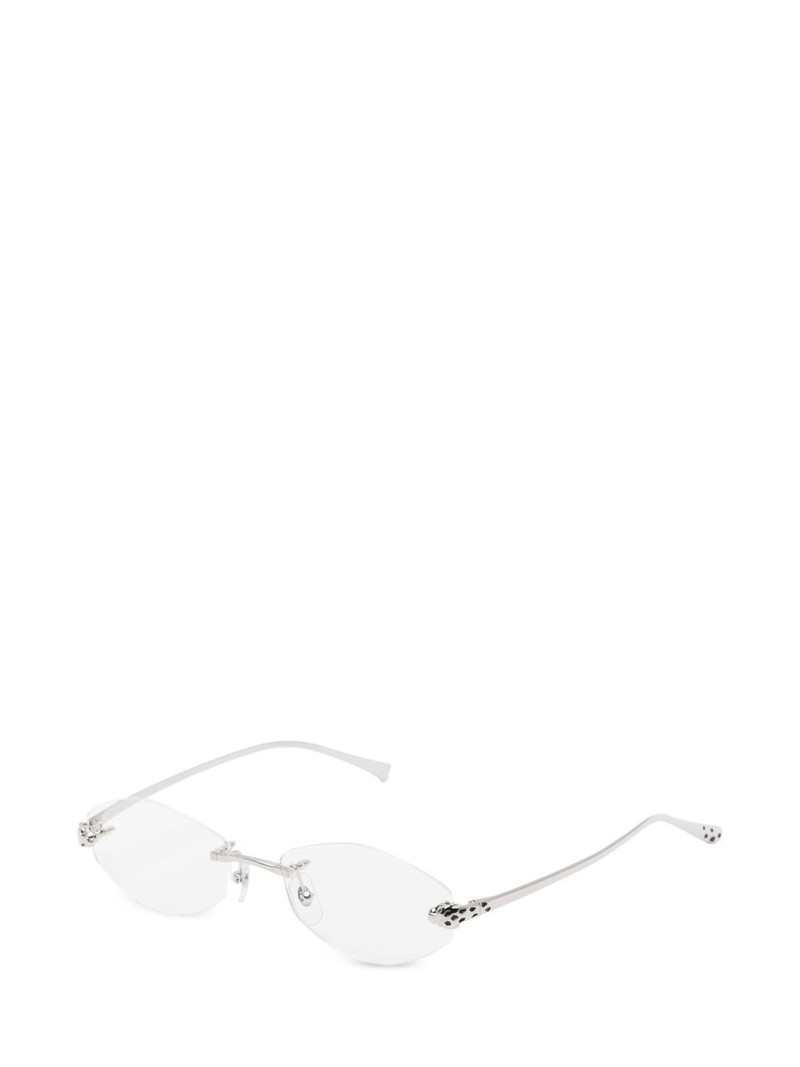 Cartier geometric-frame rimless glasses outlook