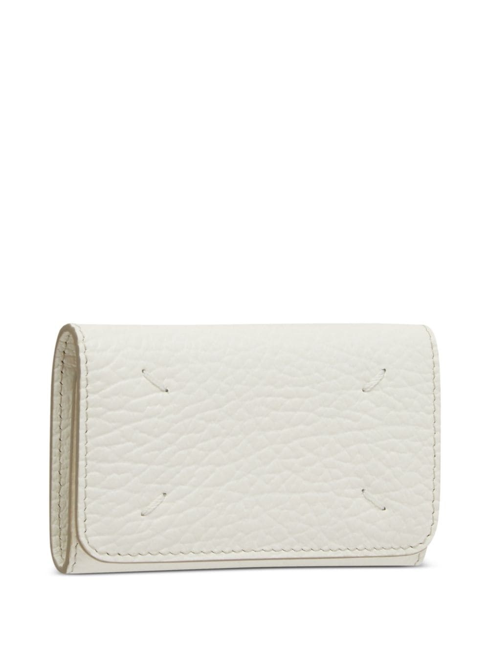 grained leather keyring - 4