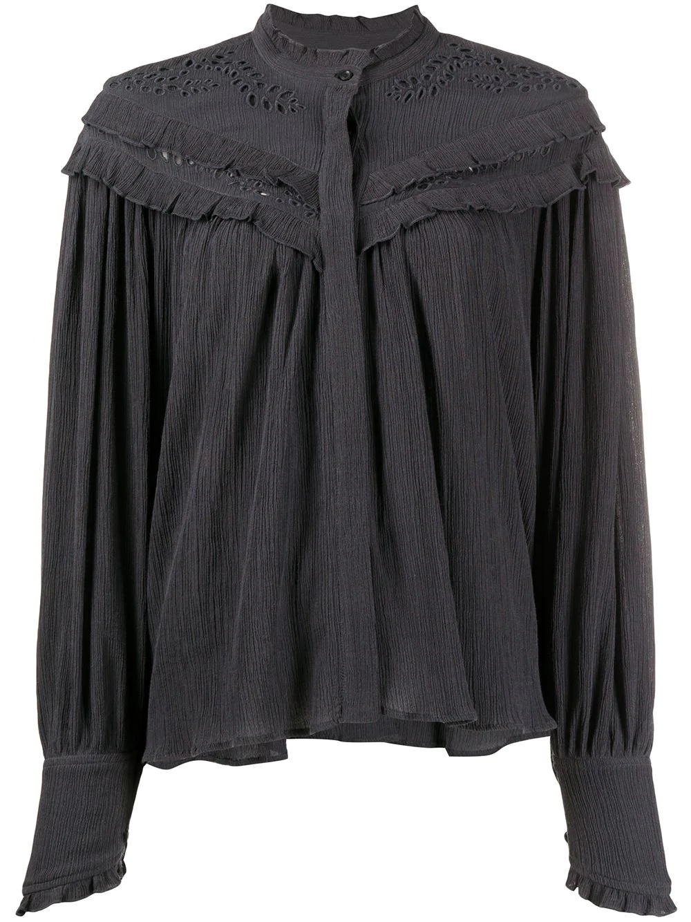 ruffle trim blouse - 1