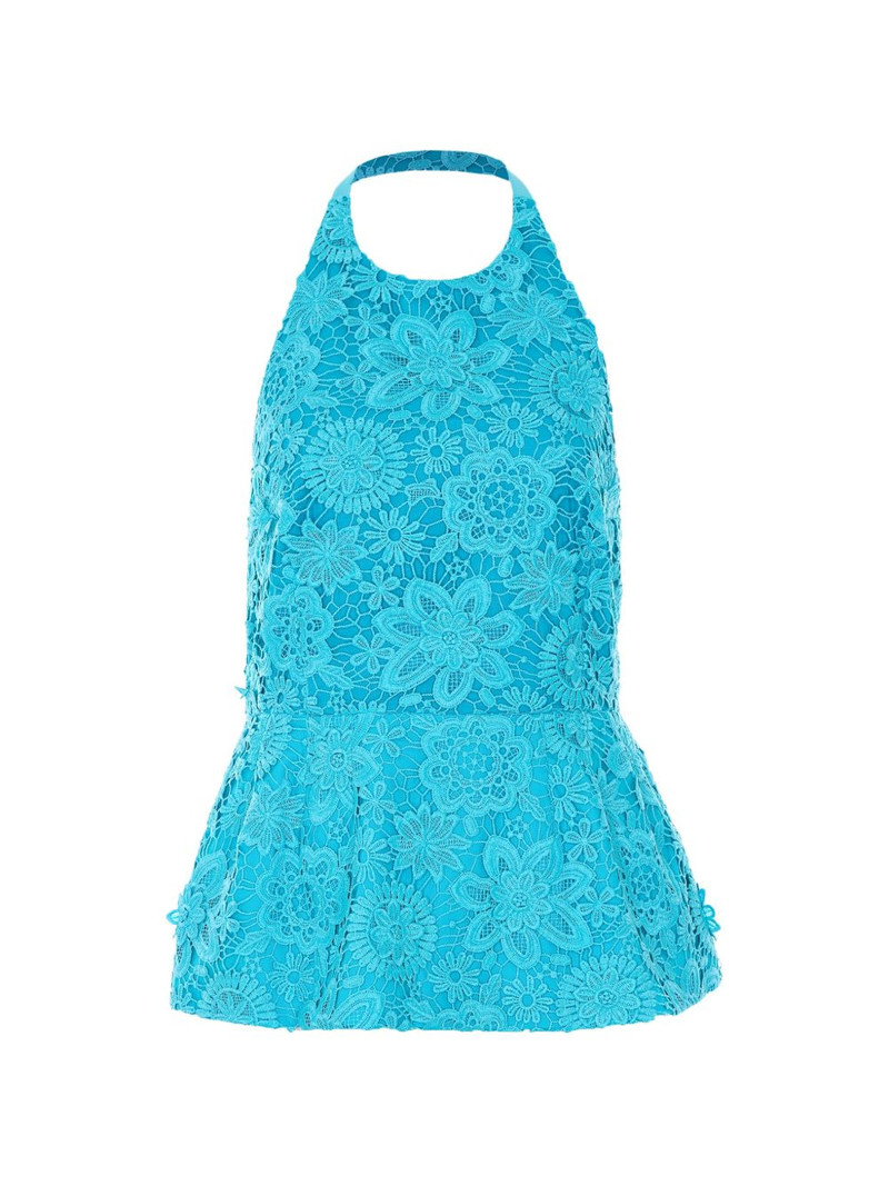 embroidered halter neck top 1