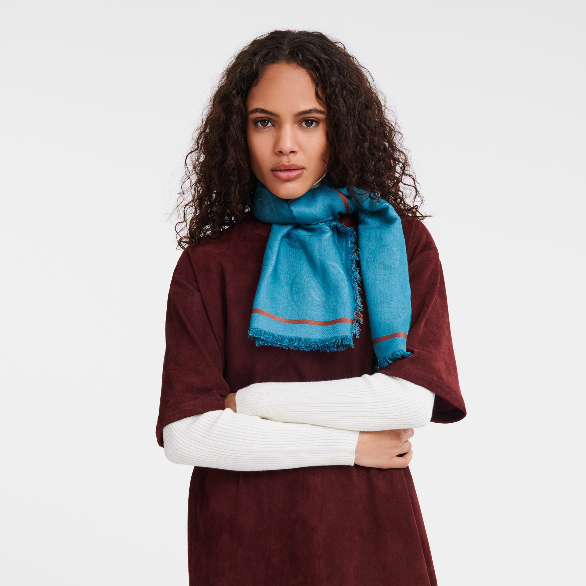 La Médaille Longchamp Shawl Peacock - OTHER - 2
