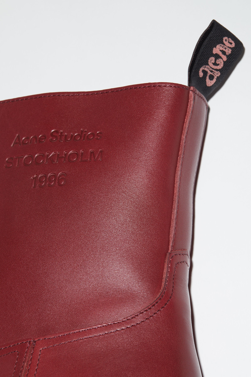 Low leather boots - Burgundy 7